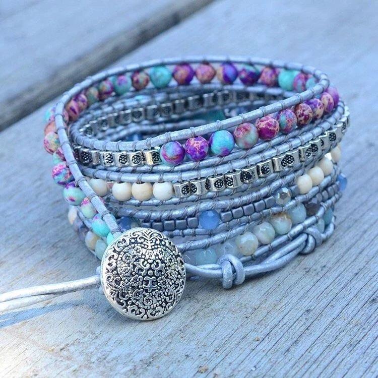 Selina Bracelet - Turquoise Wrap Bracelet for Healing &amp; Protection