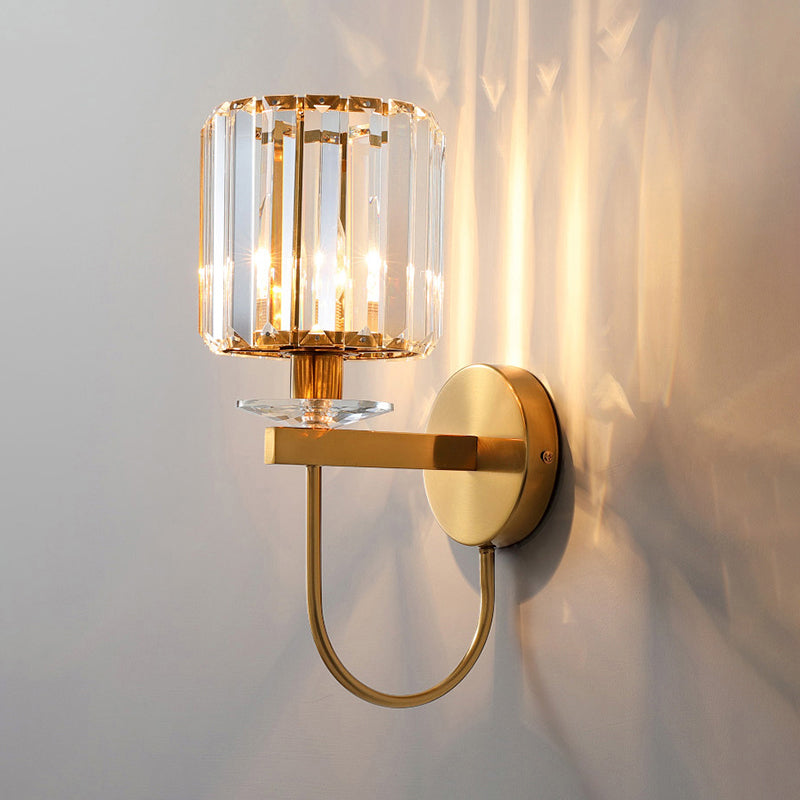 CrystalLux Elegante Vägglampa - Lyxig Cylindrisk Design för Moderna Interiörer