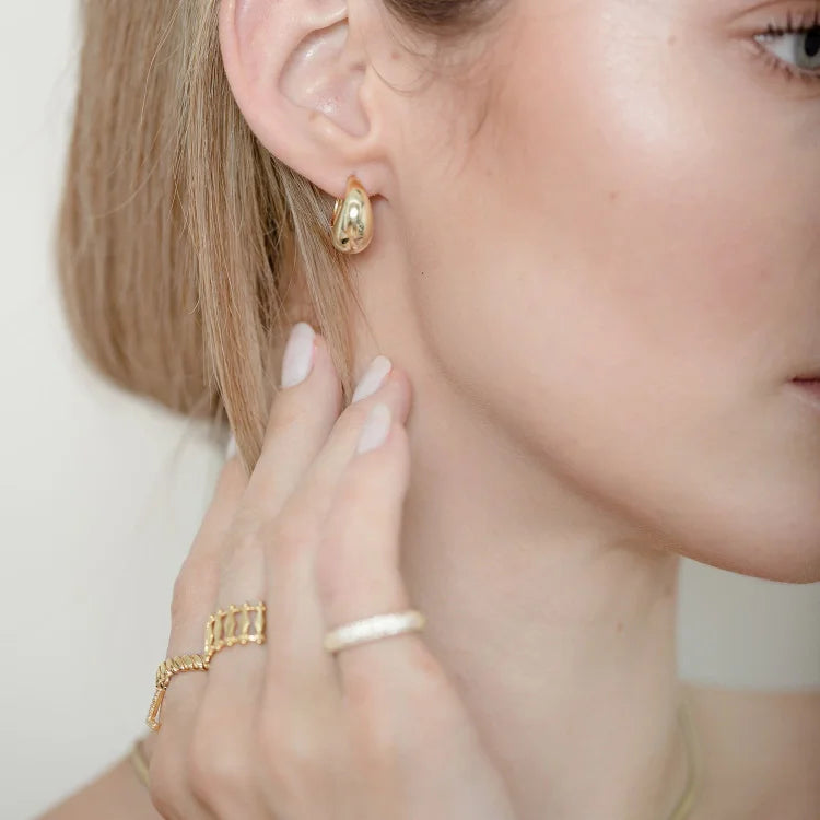 Elegant Yellow Drop Earrings - Aveline Collection
