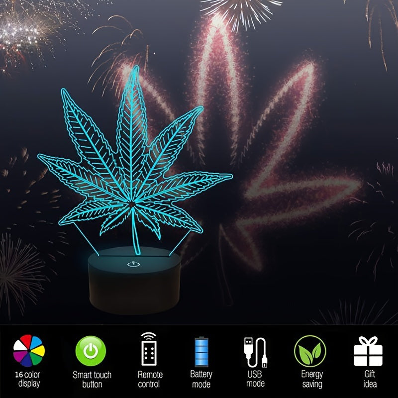 HempGlow - 3D Acrylic Table Lamp Night Light