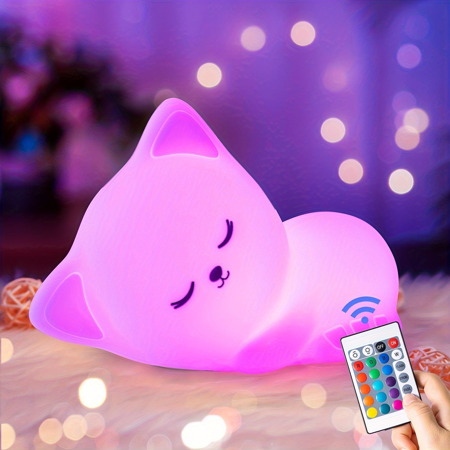 KittyGlow Lamp - Cute Wireless Cat Night Light