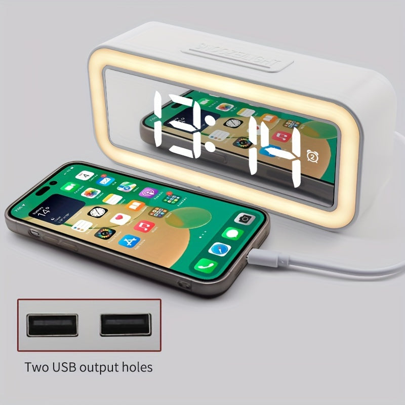MirrorTime Alarm Clock - Stylish Digital Mirror Clock
