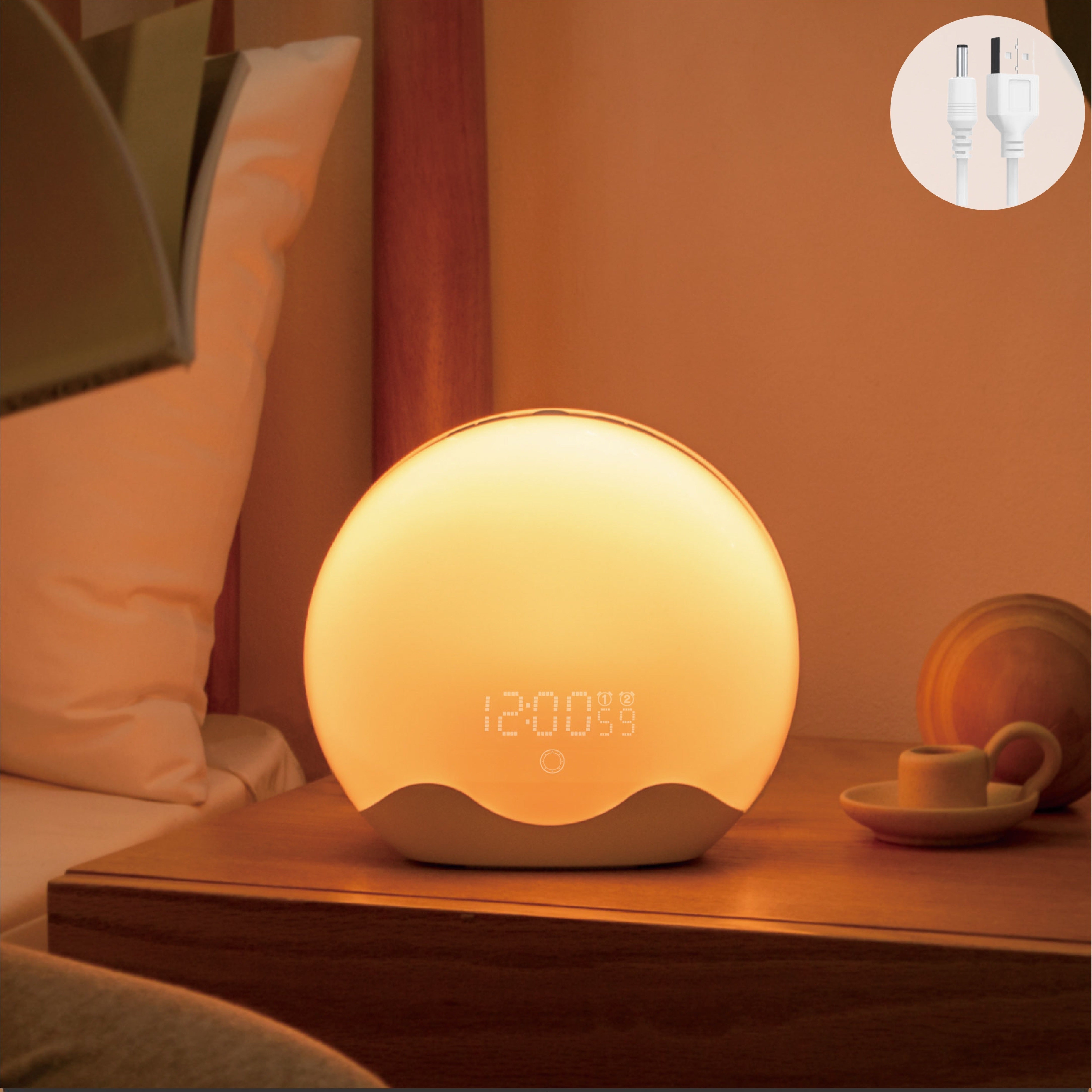 HaloLight - Luxurious Light Therapy Alarm Clock with Touch Function