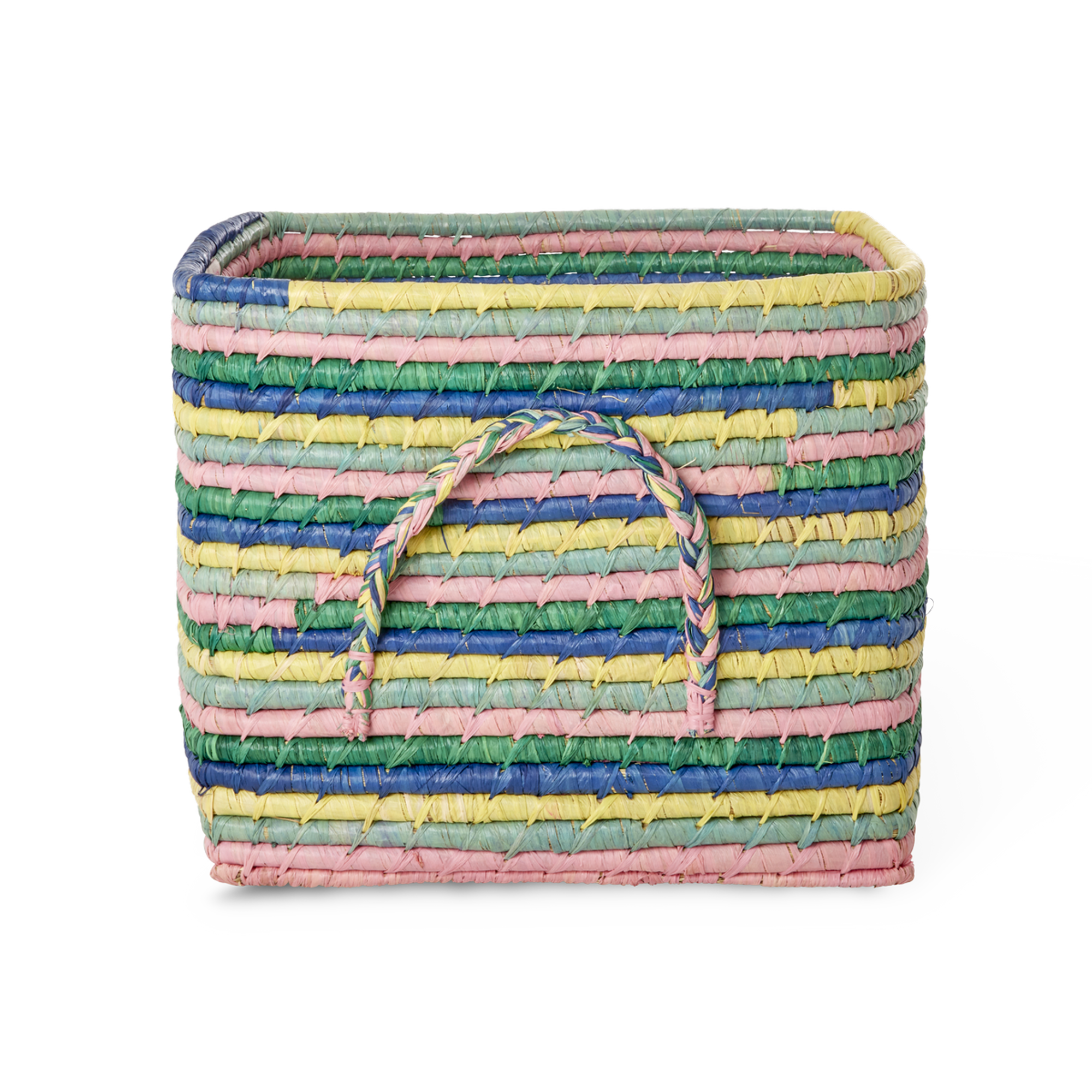 RaffiaCraft – Colorful Handmade Storage Basket