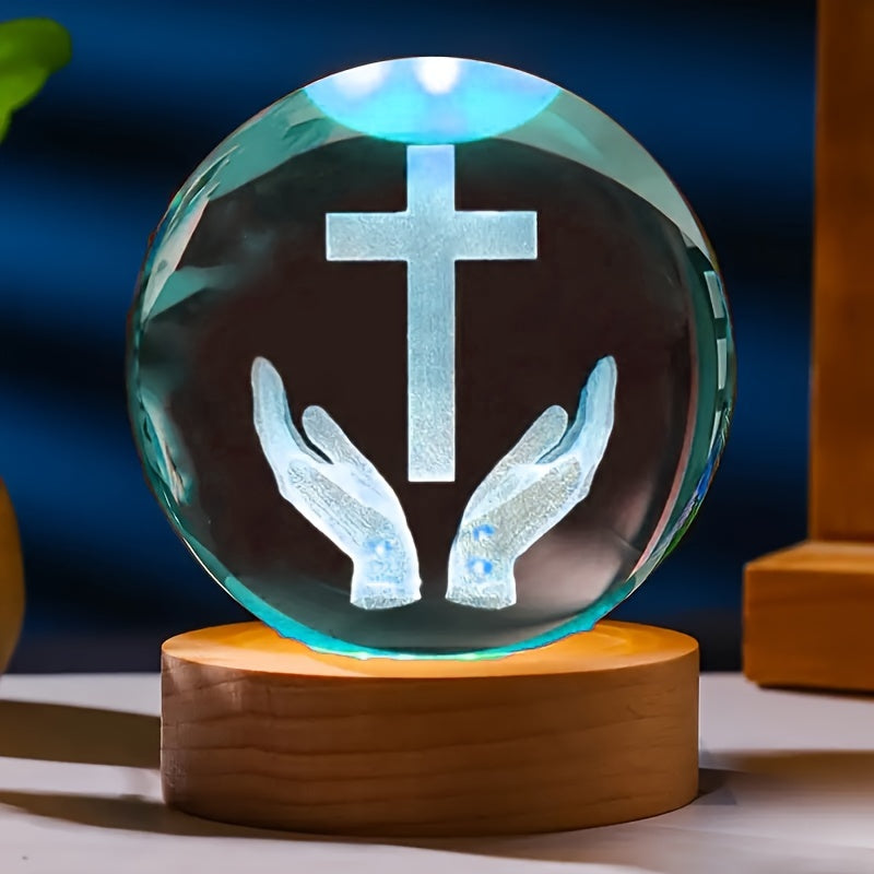 CrystalGlow Lamp - Elegant 3D Crystal Night Light
