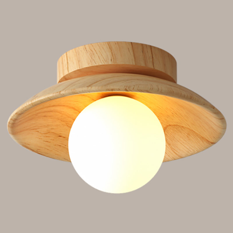 ElegantWood Light - Modern Wooden Ceiling Lamp for Hallway