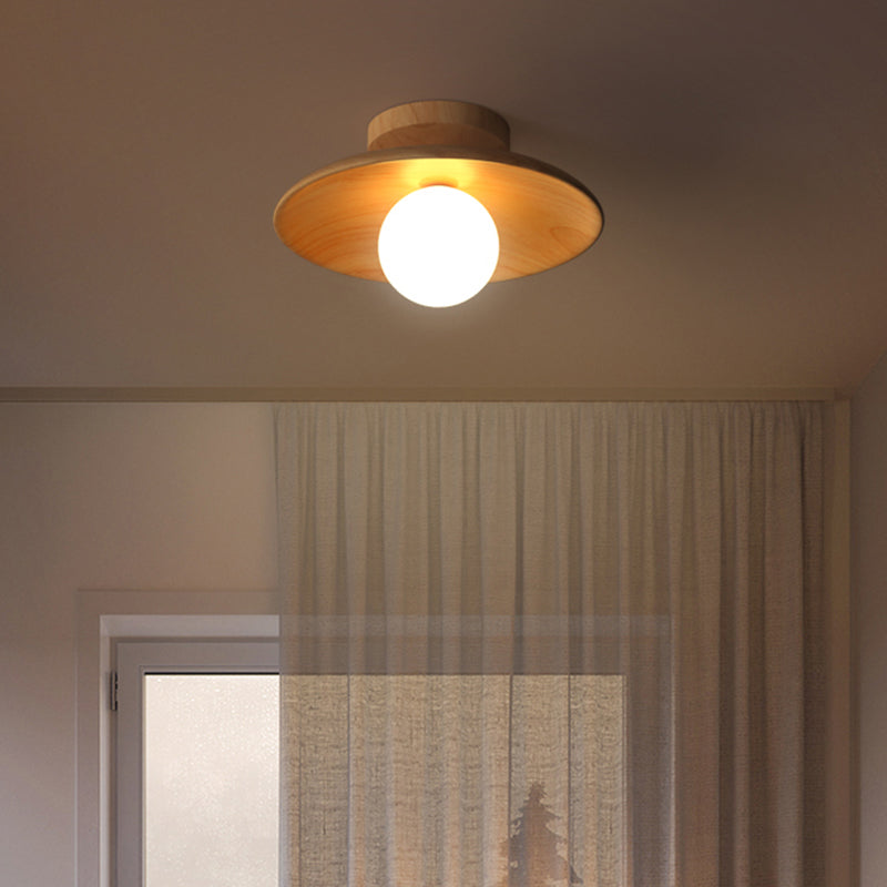 ElegantWood Light - Modern Wooden Ceiling Lamp for Hallway