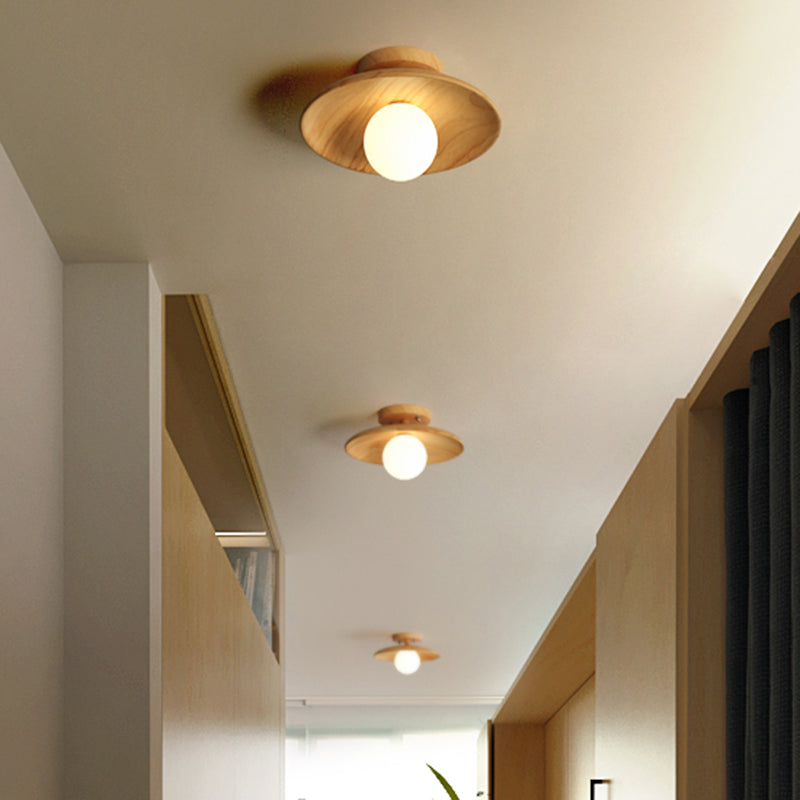 ElegantWood Light - Modern Wooden Ceiling Lamp for Hallway