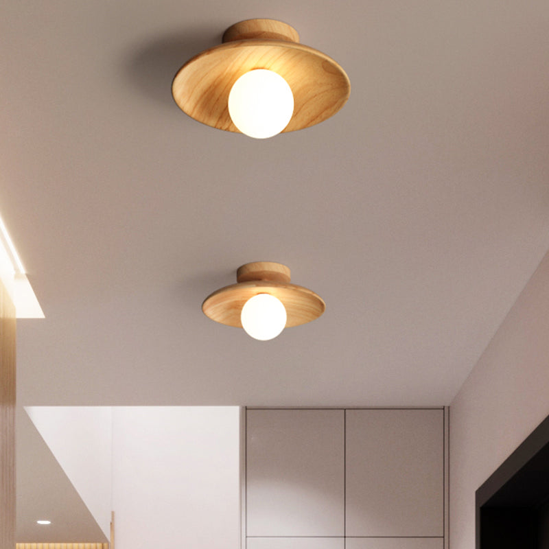 ElegantWood Light - Modern Wooden Ceiling Lamp for Hallway