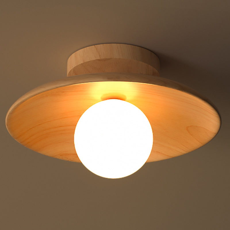 ElegantWood Light - Modern Wooden Ceiling Lamp for Hallway