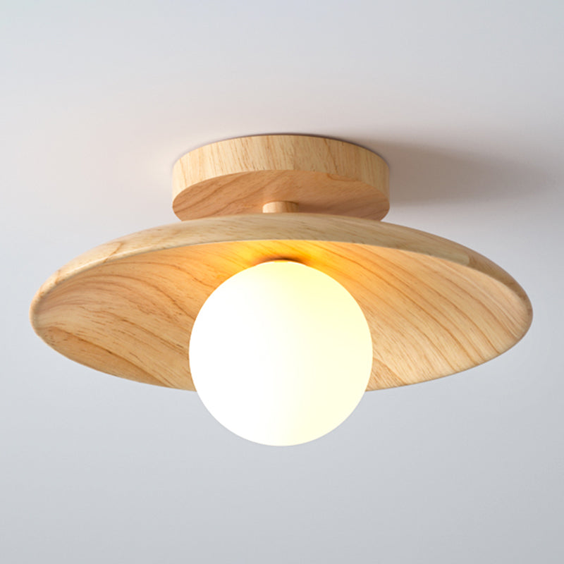 ElegantWood Light - Modern Wooden Ceiling Lamp for Hallway