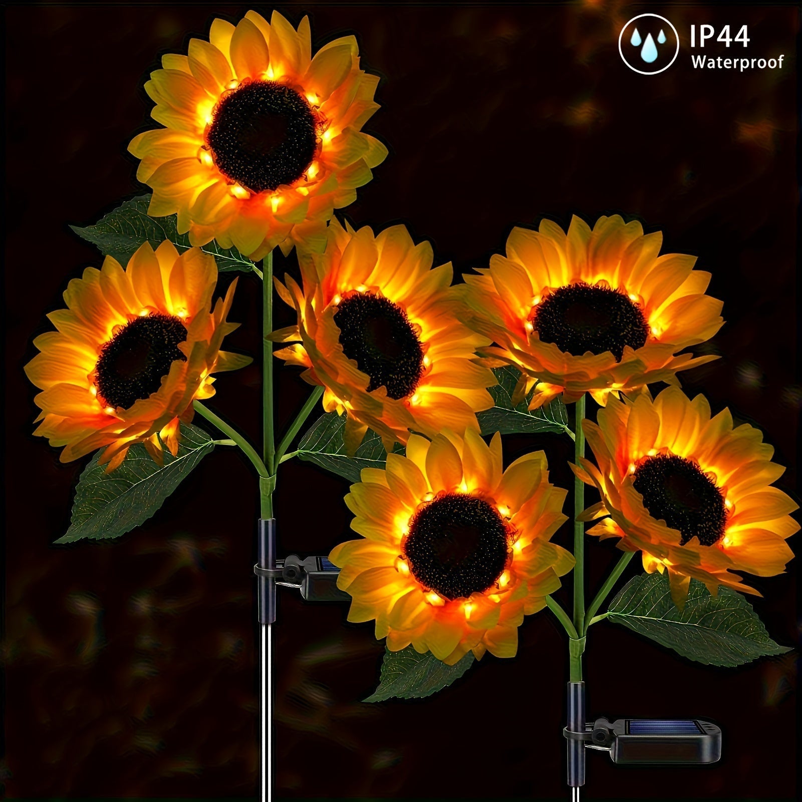 SolarBloom Lamp – Sunflower LED Garden Lamp 3 Cups