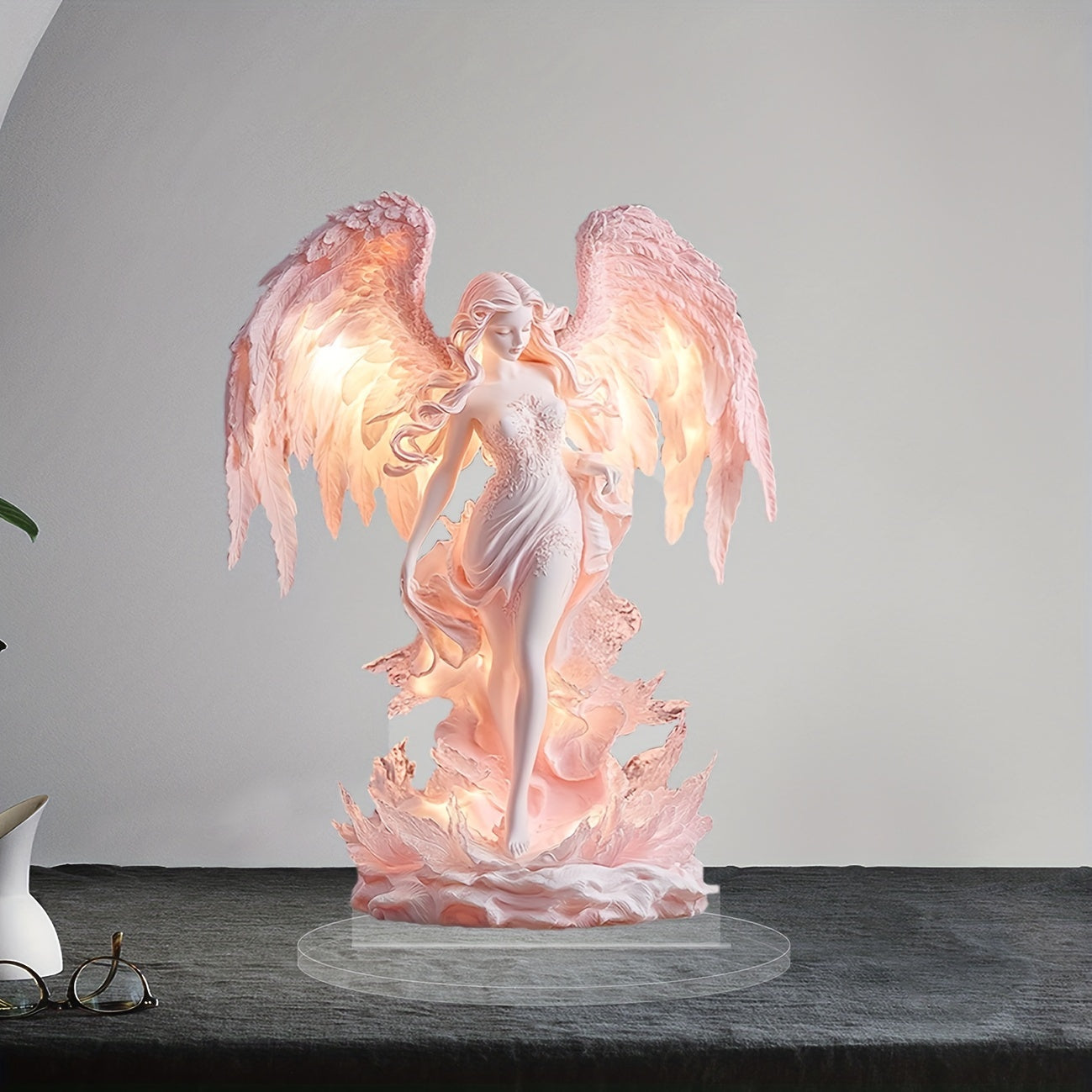 AngelGlow - Elegant Acrylic Angel Table Decoration