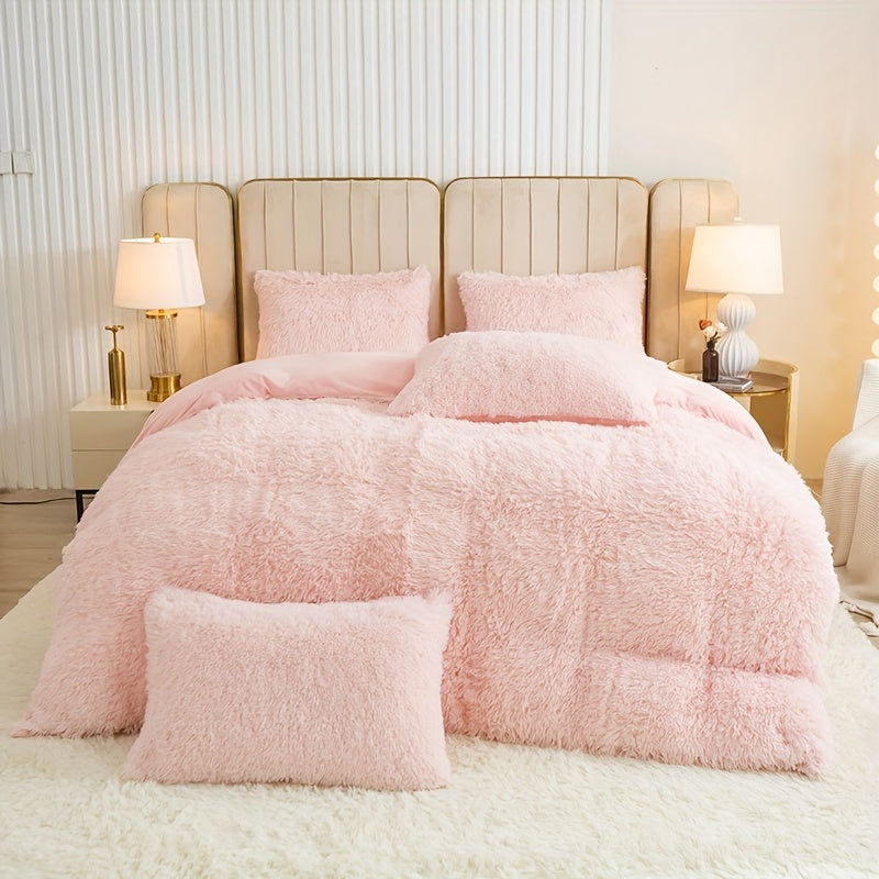 Ultra Plush Plush Bedding Set with Zipper - Luxury &amp; Comfort