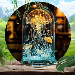 CrystalJelly – Konstnärlig Glaskrabba Lampa