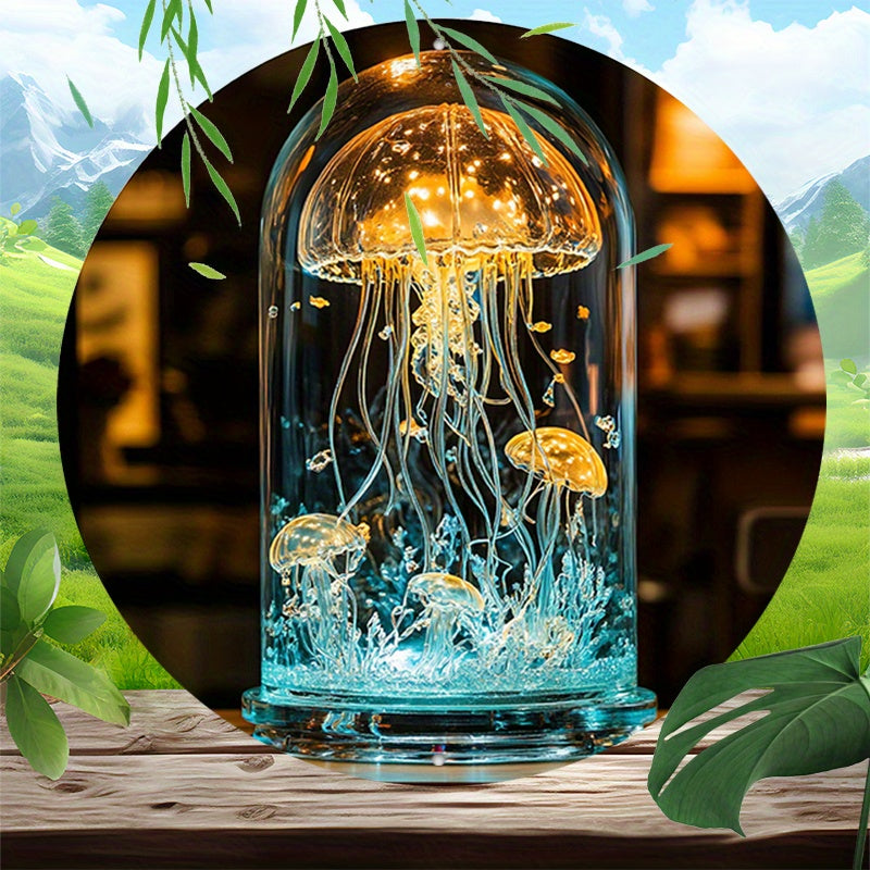 CrystalJelly – Konstnärlig Glaskrabba Lampa