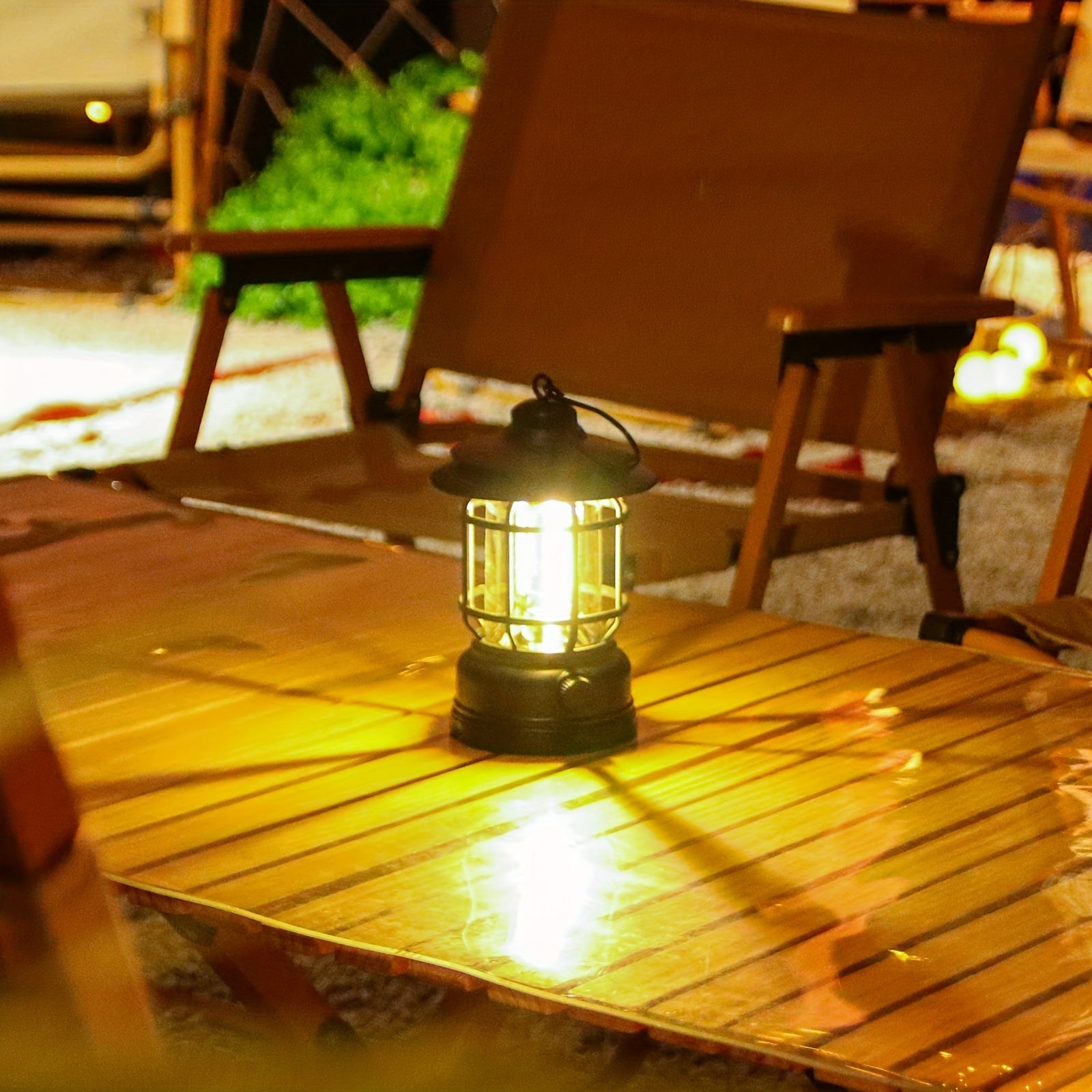 RetroGlow Lamp – Dimmable Rechargeable LED Outdoor Lighting