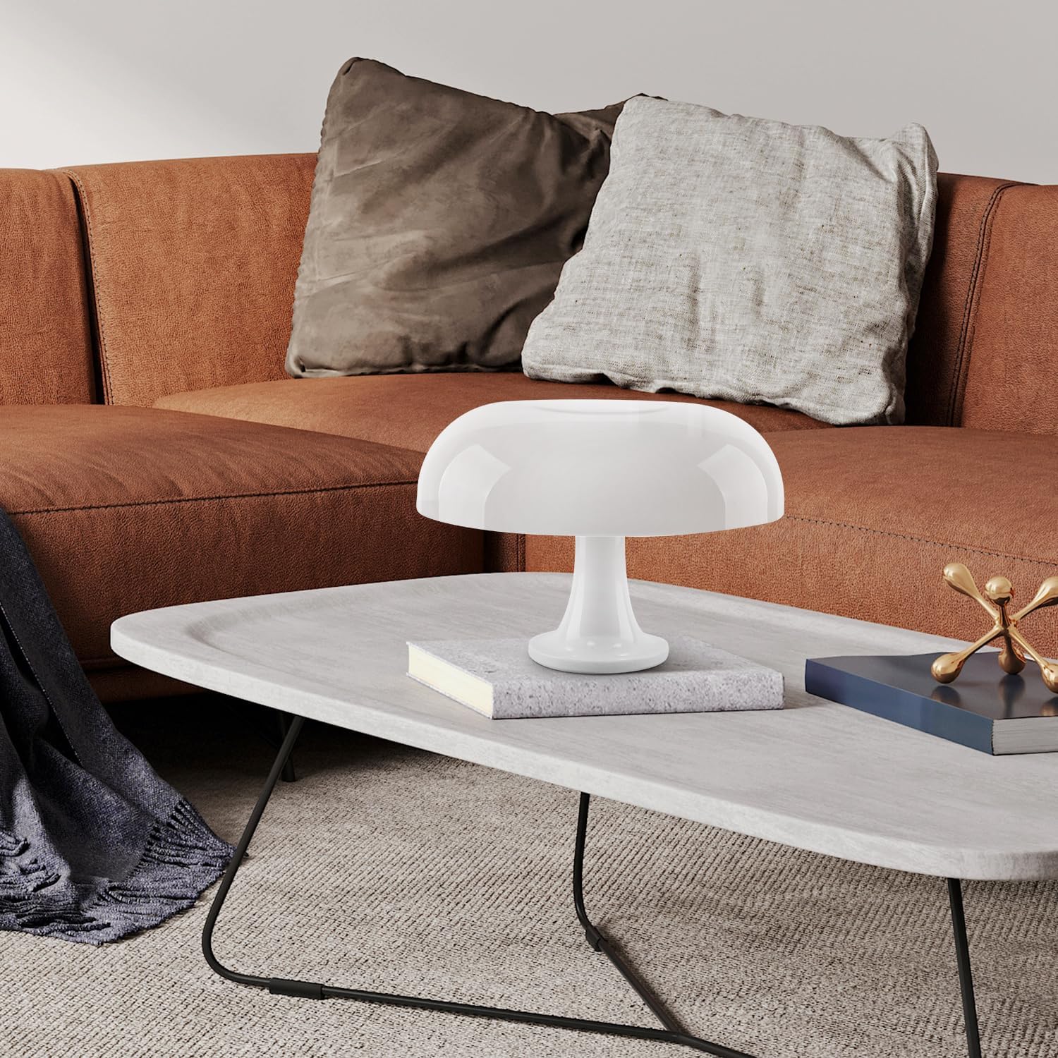 PoussesBlanches – Elegant White LED Mushroom Lamp