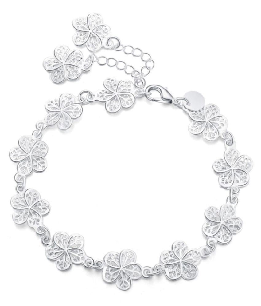 Elegant silver filigree bracelet with unique links