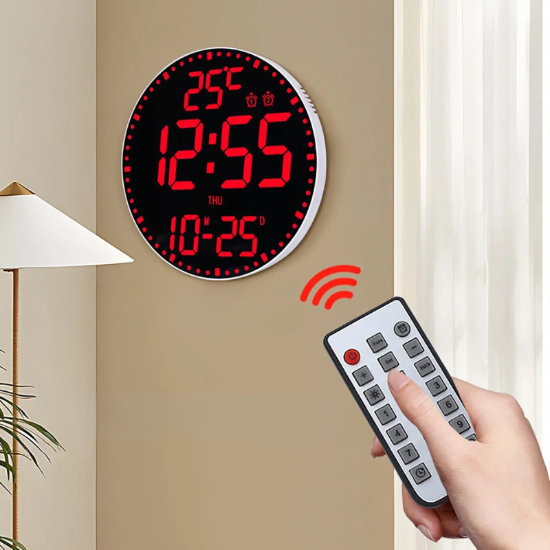 WiFiTime Clock - Sleek LED Alarm Clock with Calendar