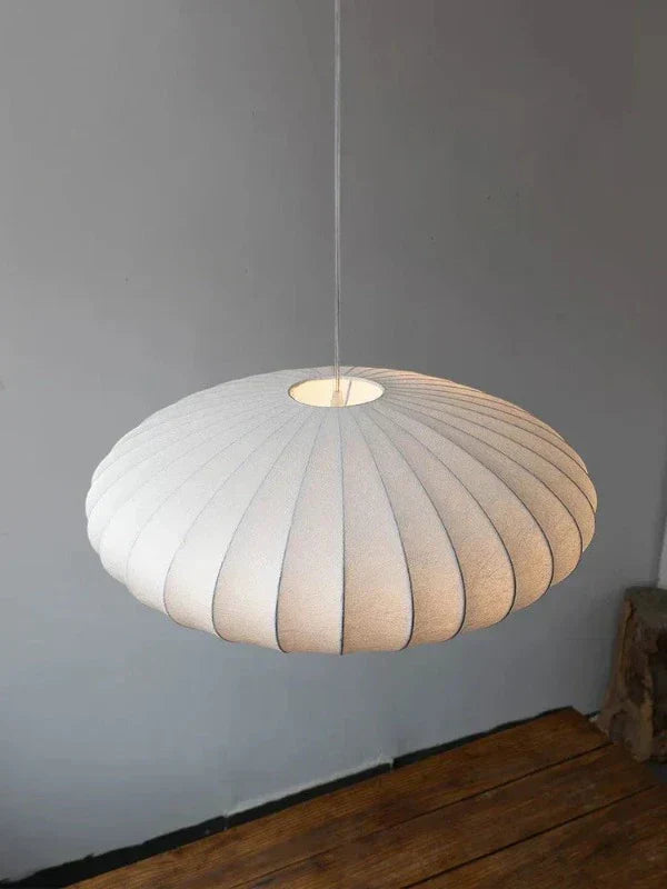 SilkCrown – Luxurious Silk Ceiling Lamp with Crystals