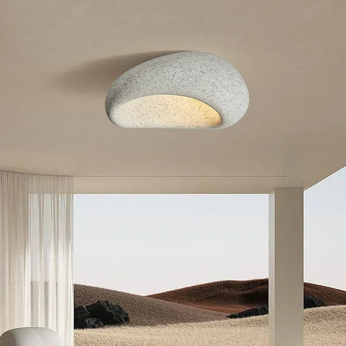 SereneAura Ceiling Lamp – Natural Wabi Sabi Lighting