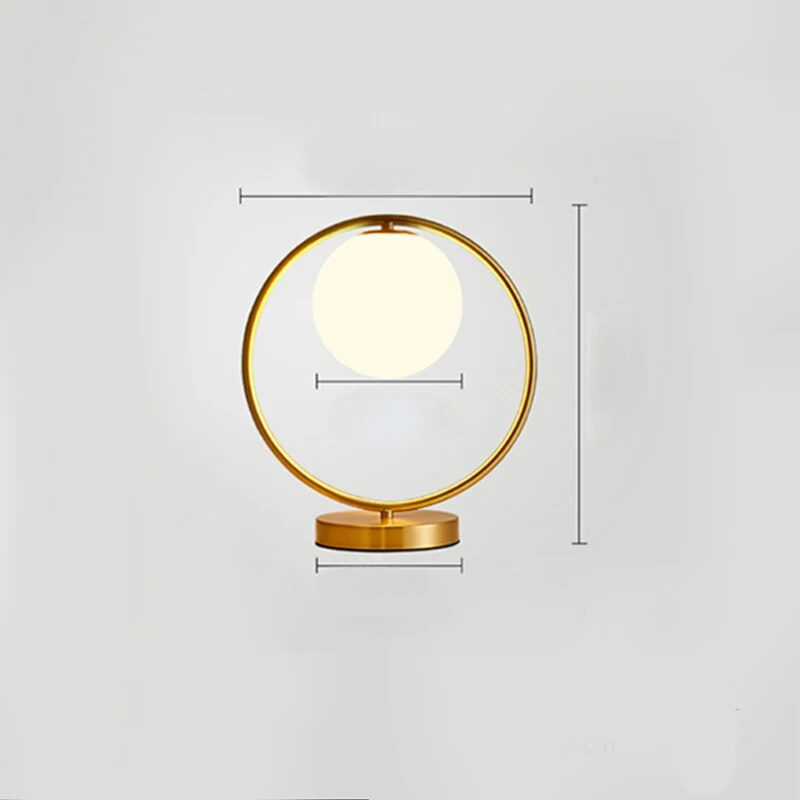 LuxeAura - Elegant Table Lamp with Ring Design for Every Interior