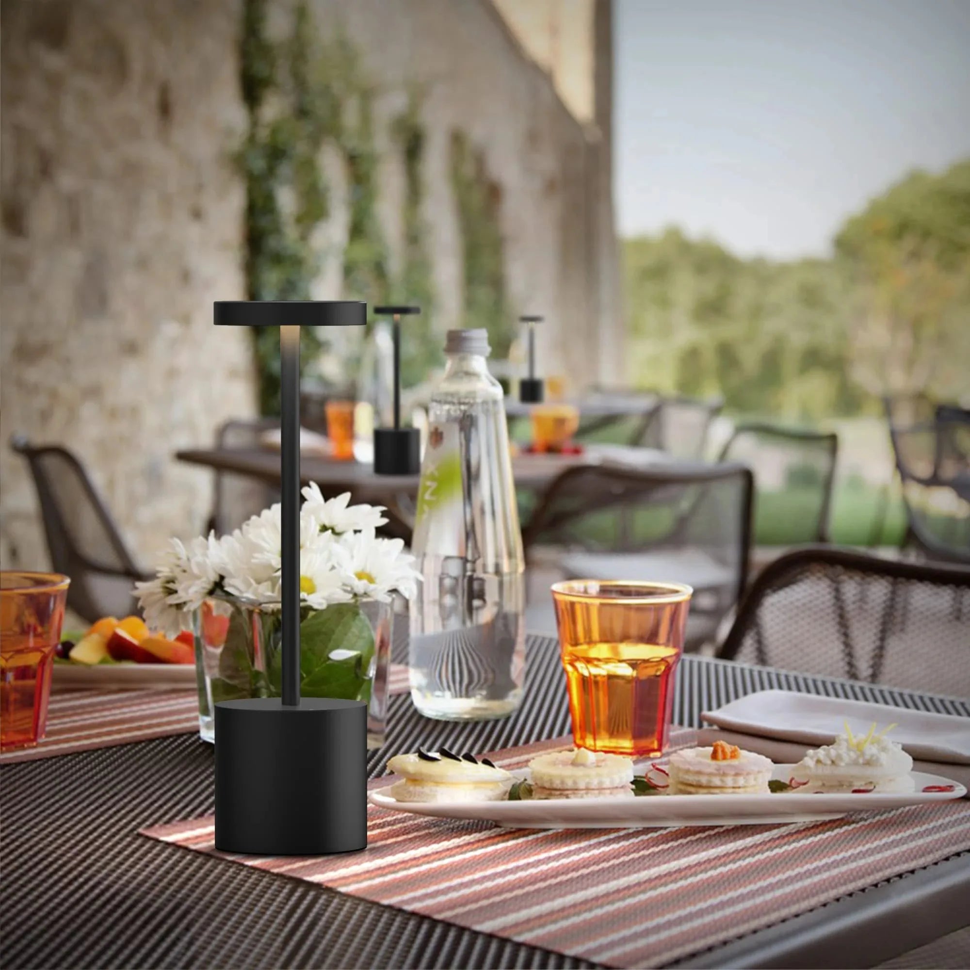 NoirElegance - Modern Black LED Table Lamp