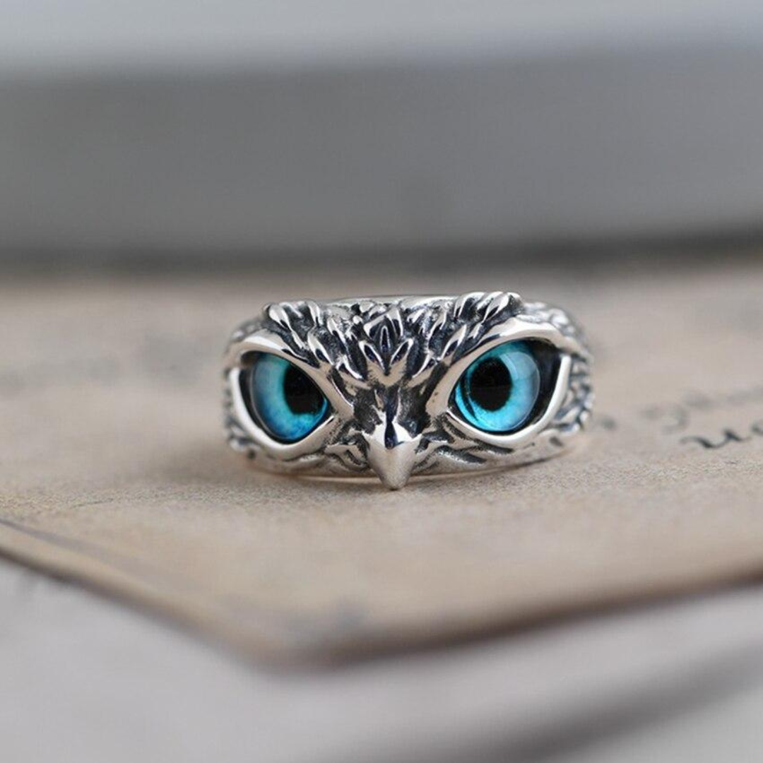 Ophelia Owl Charm Ring - Silver Charm Ring for Stylish Looks