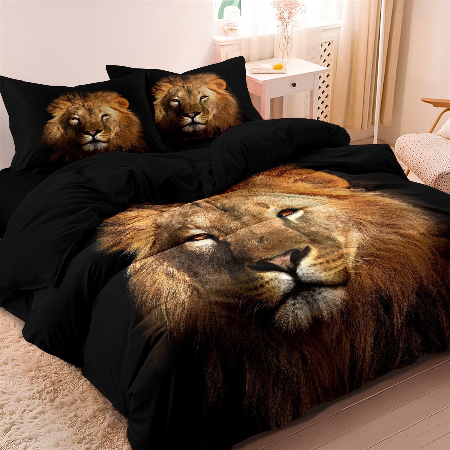 Safari Lion Print Bedding – African Wildness for Your Bedroom 