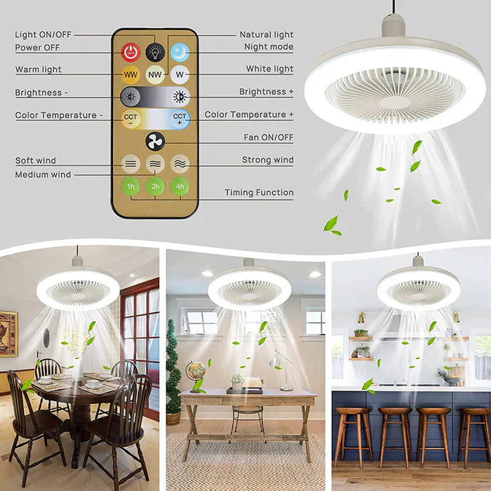 CoolLight Ceiling Fan - Stylish Fan with LED Lighting