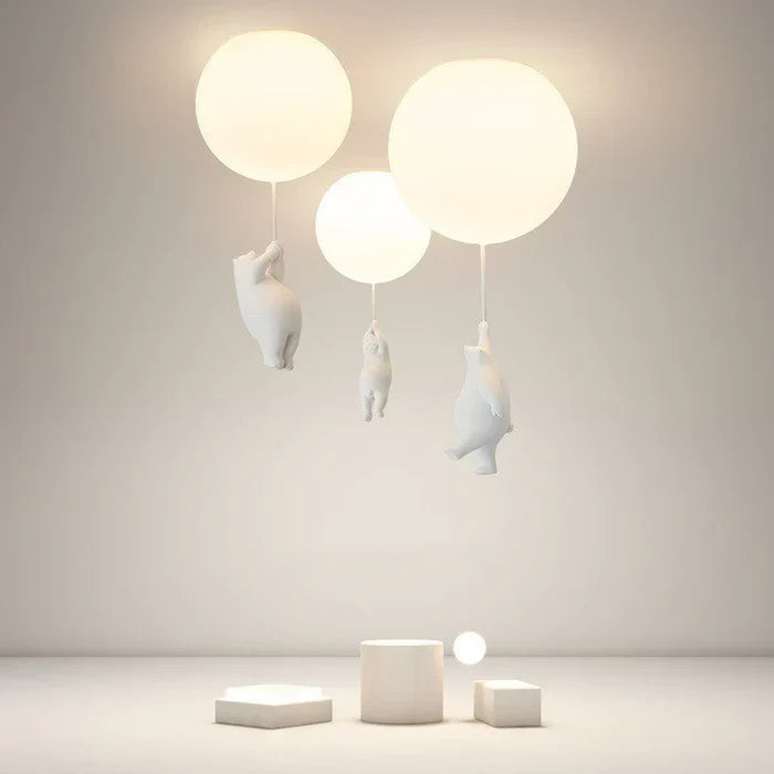 CloudBear – Playful children's ceiling lamp with balloon