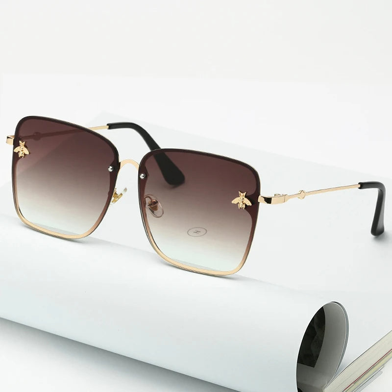 Charlotte Sunglasses - Elegant Oversized Rimless Sunglasses