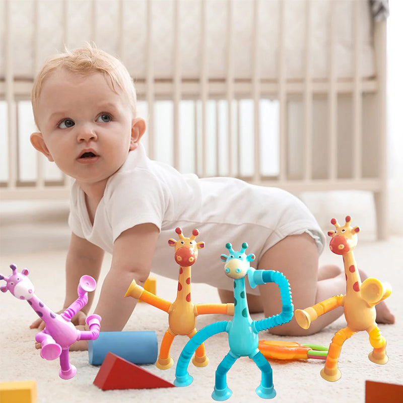 StretchGiraffe - Flexible Suction Cup Toy for Kids