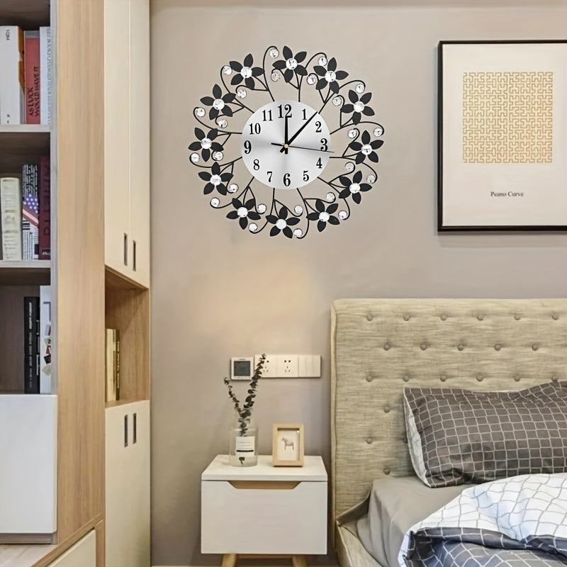 EleganceClock - Design Väggklocka 14 Tum Svart