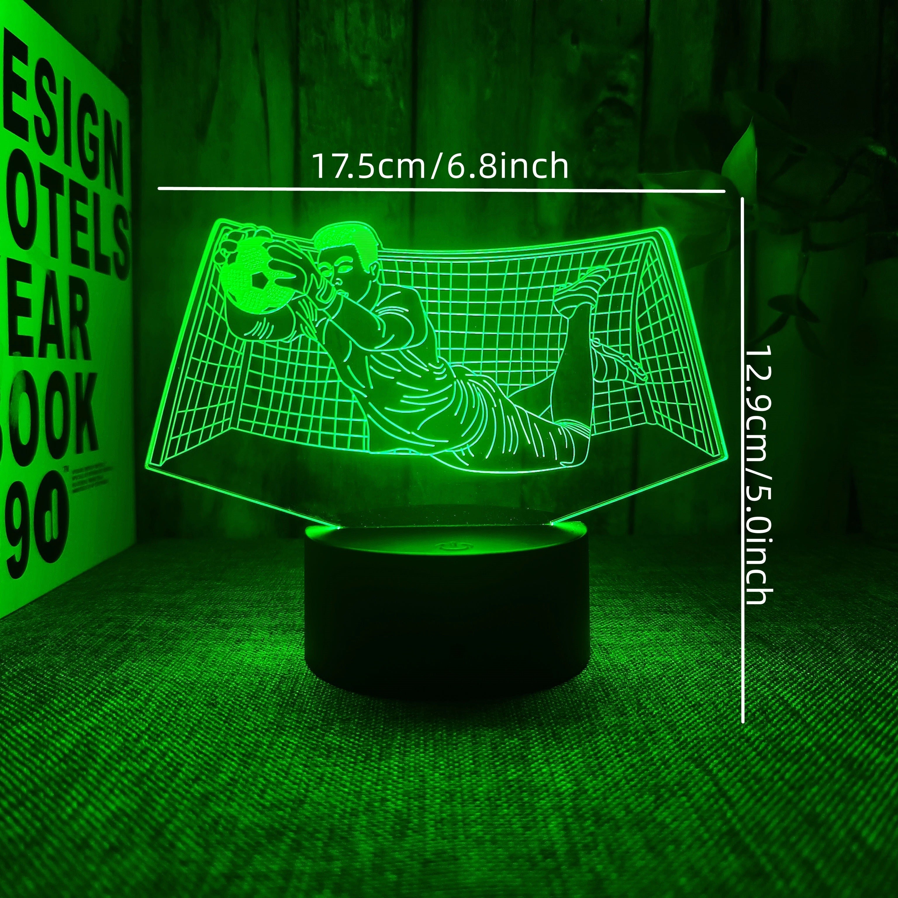 KeeperGlow – 3D Football Goalkeeper Night Light with Touch