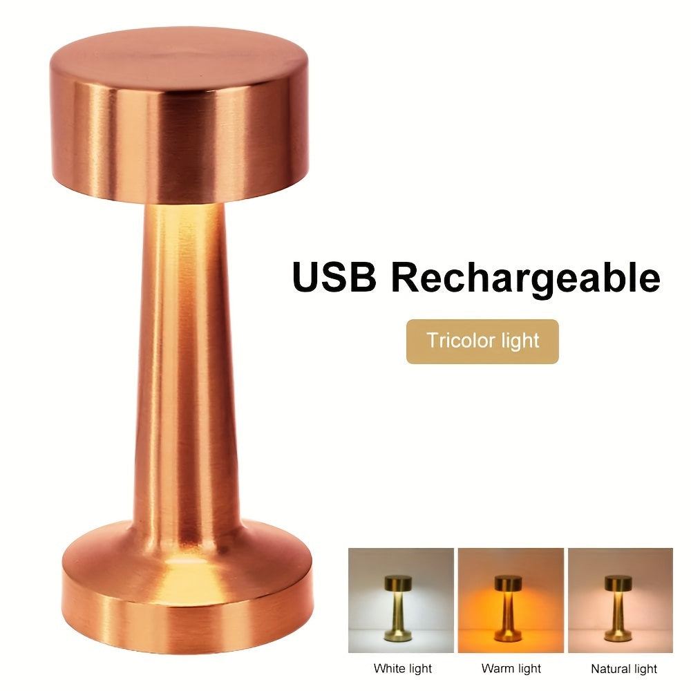 LuxeGlow – Light-Sensitive Wireless Table Lamp with 3 Colors