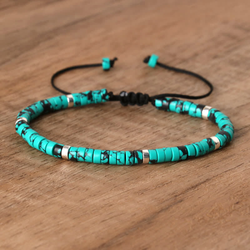 Elegant Braided Bracelet with 2.4 mm Natural Stones - Seraphina Edition 