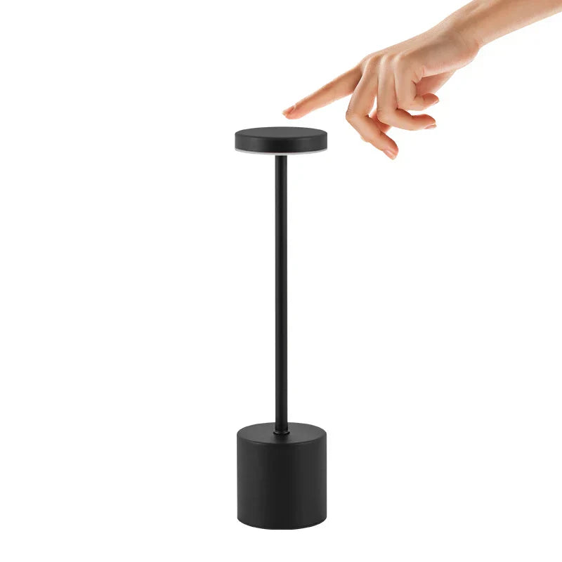 NoirElegance - Modern Black LED Table Lamp