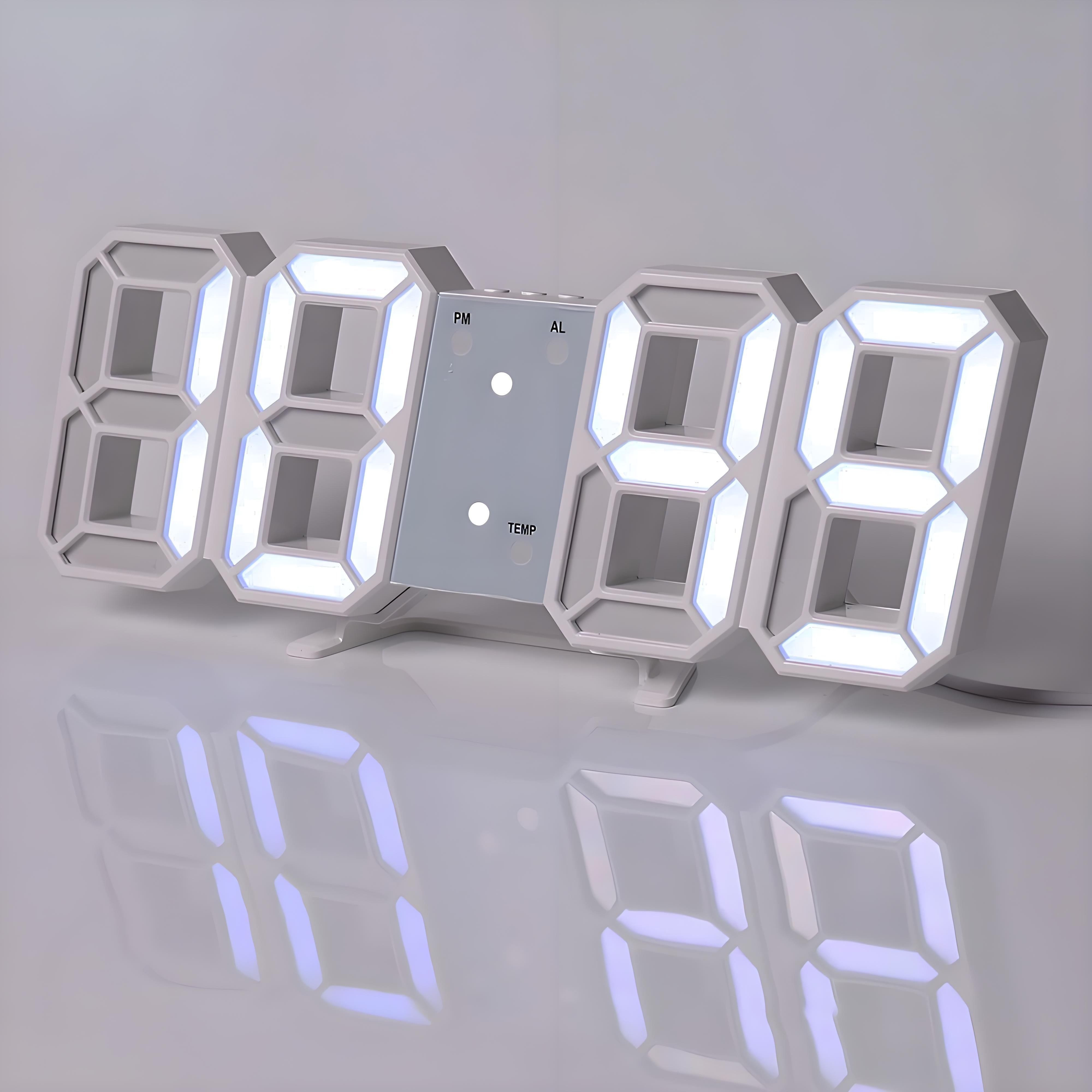 DigiTime Clock – LED 3D Clock with Calendar &amp; Temperature