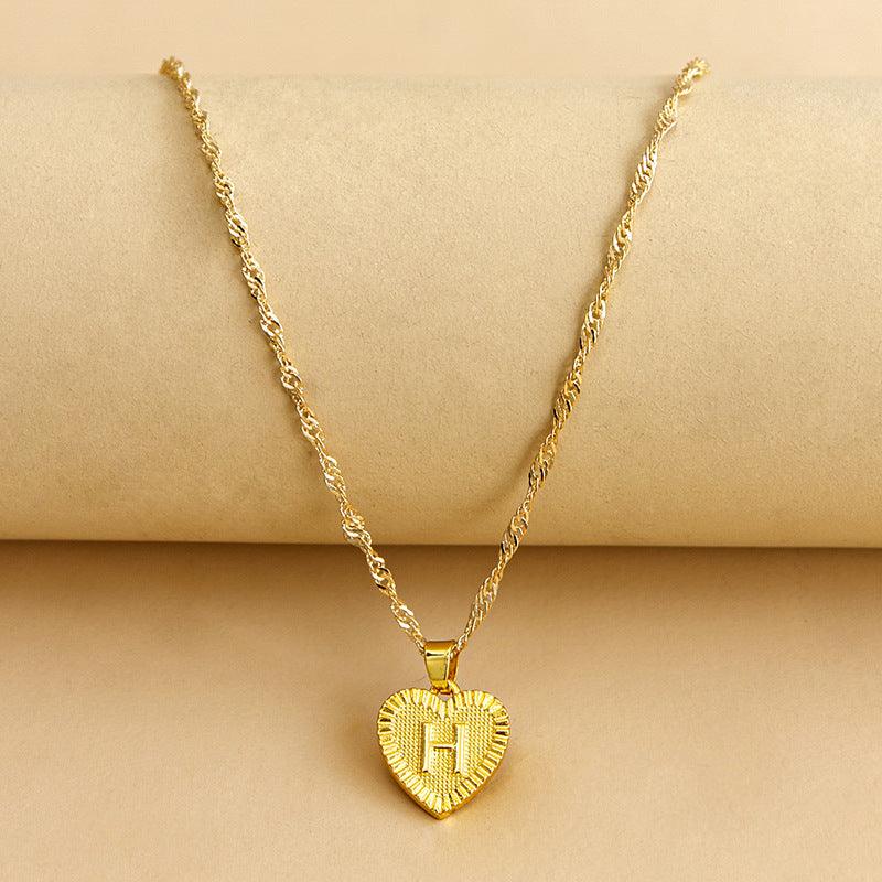 Amara - Elegant Golden Heart Necklace
