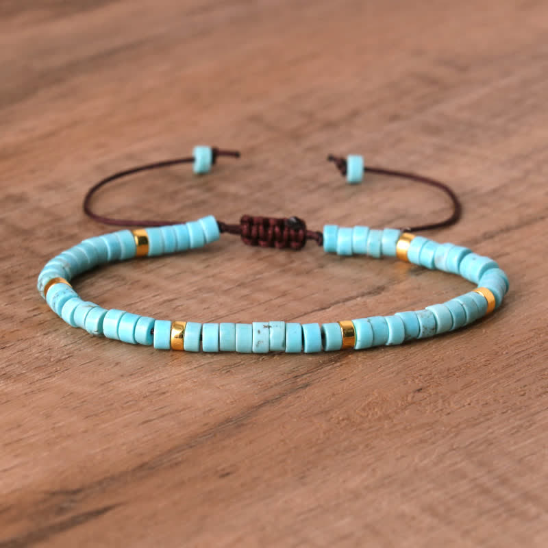 Elegant Braided Bracelet with 2.4 mm Natural Stones - Seraphina Edition 