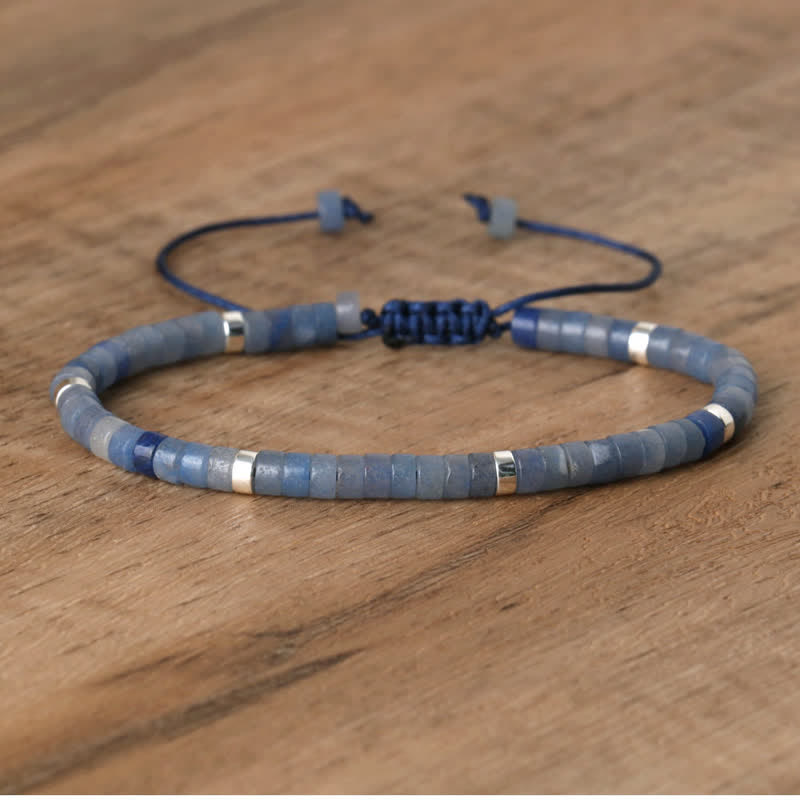 Elegant Braided Bracelet with 2.4 mm Natural Stones - Seraphina Edition 