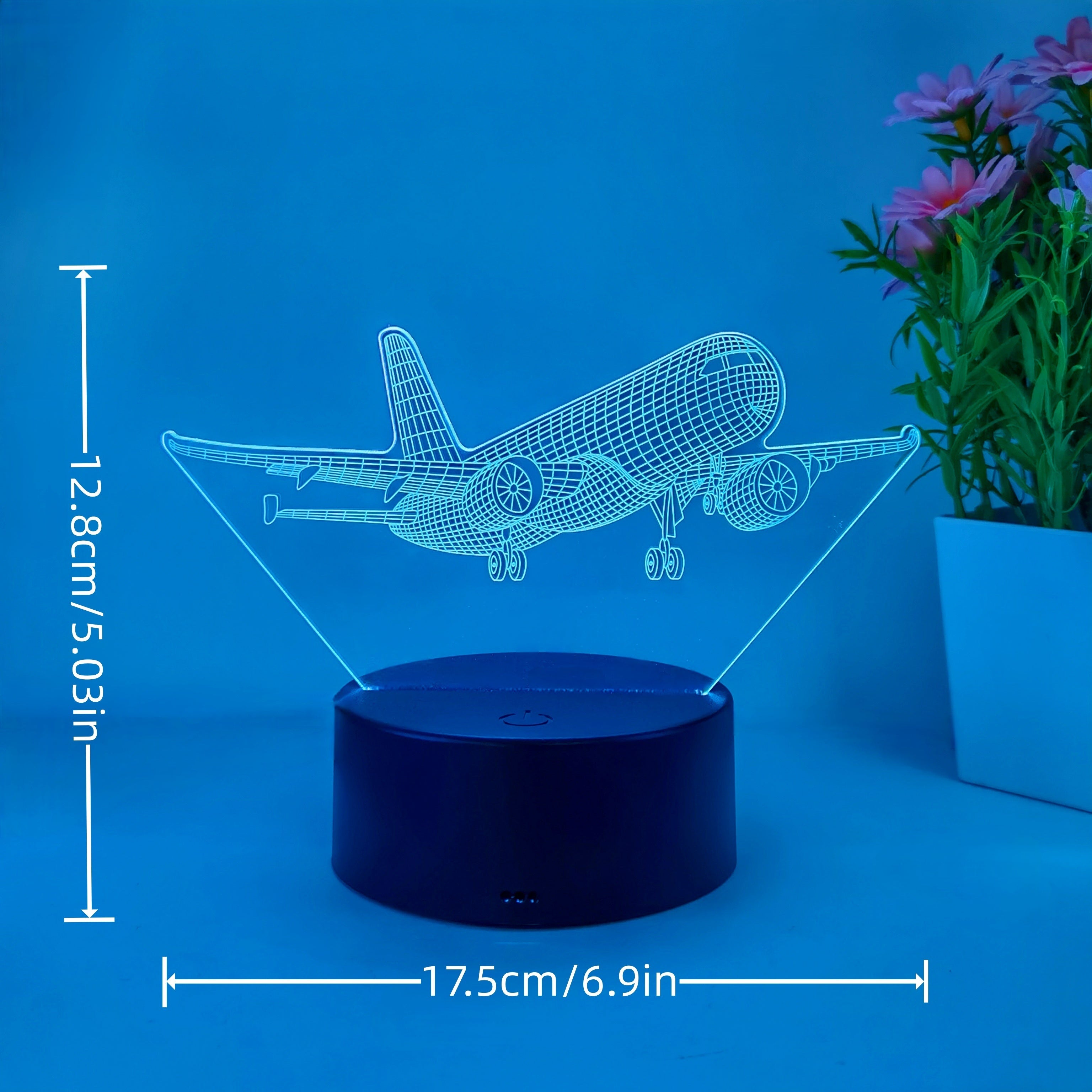 SkyGlow – 3D Flygplan LED Nattlampa med USB