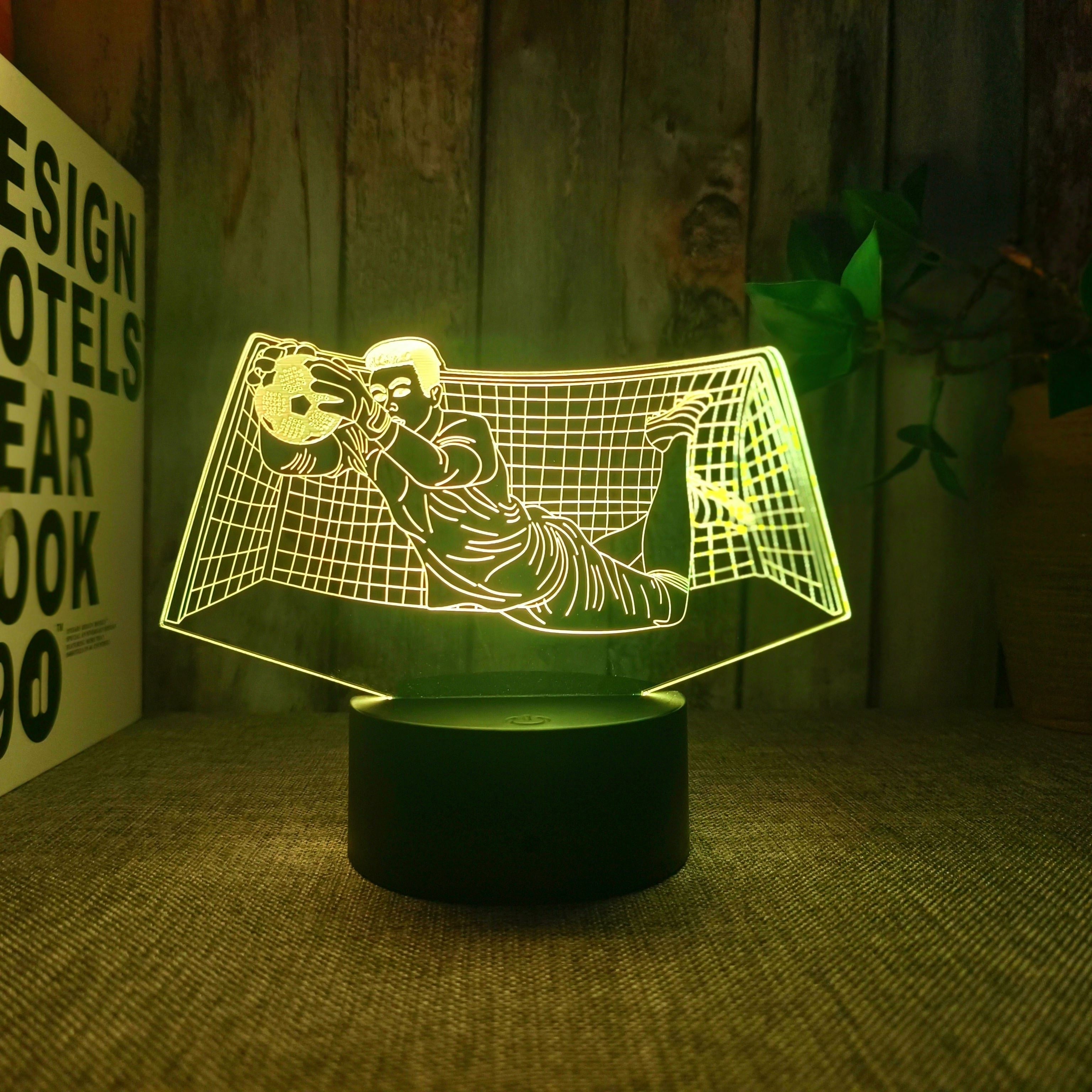 KeeperGlow – 3D Football Goalkeeper Night Light with Touch