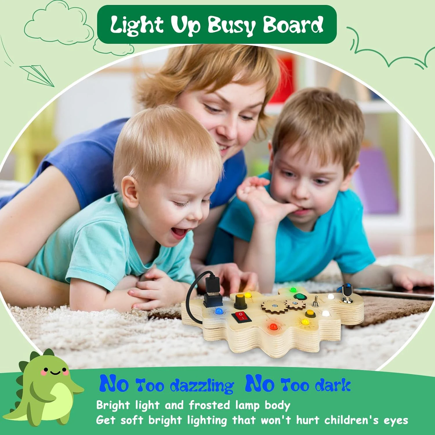 Creative Dino Dot Board &amp; Activity Board - For Toddlers 2-4 Years