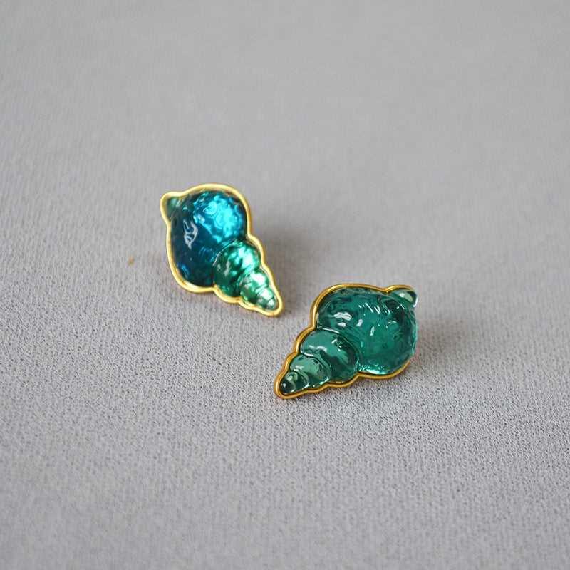 Marine Shell Earrings - Elegant Zee Blue Jewelry