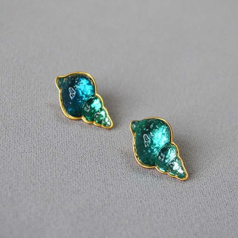 Marine Shell Earrings - Elegant Zee Blue Jewelry