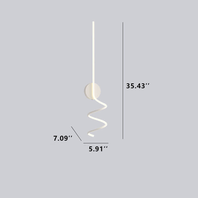 GlowWave - Stram LED Vägglampa med Bågdesign