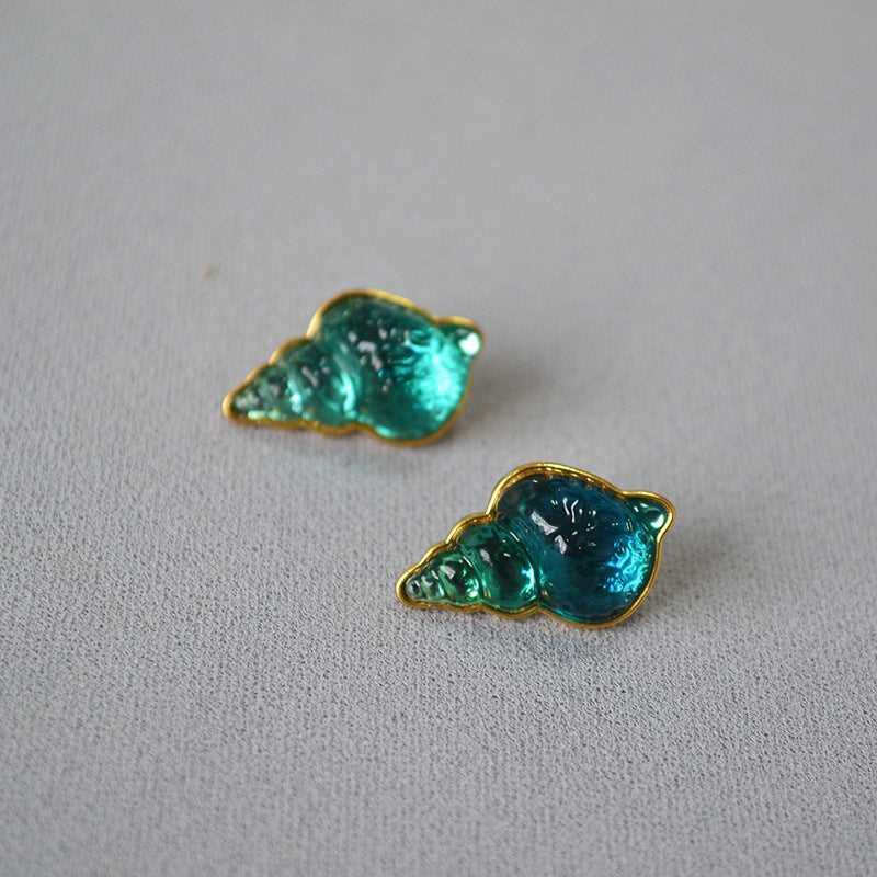 Marine Shell Earrings - Elegant Zee Blue Jewelry